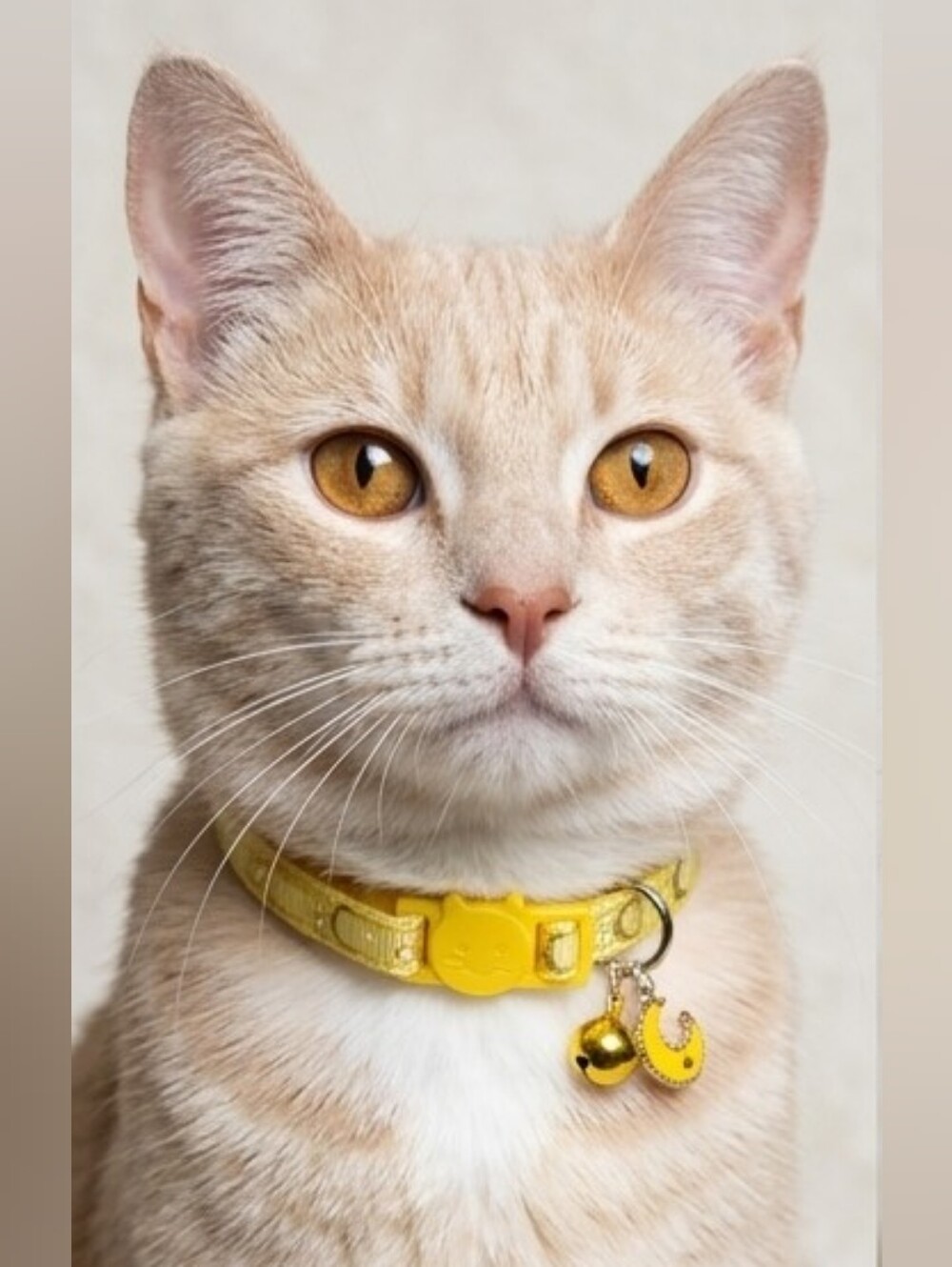 Yellow NWOT Breakaway Adult Cat Collar with Bell & Charm- 8in-12in